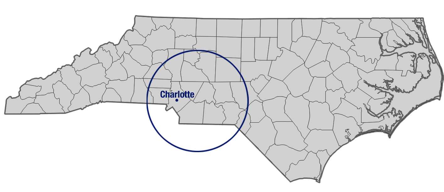 Service Area Map - Charlotte Region